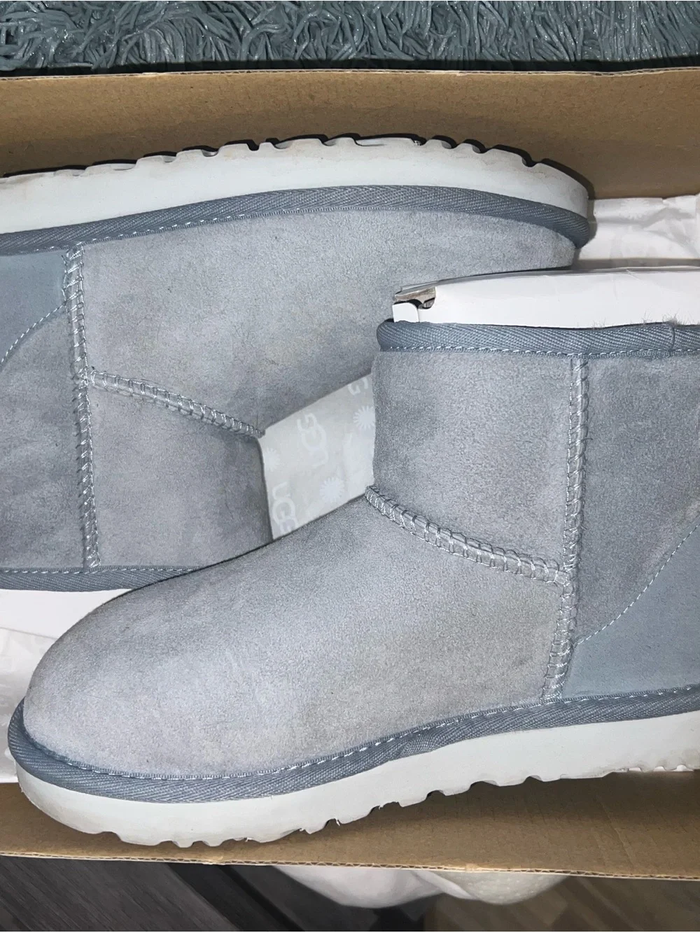UGG Short Suede Boots in Gray - used once